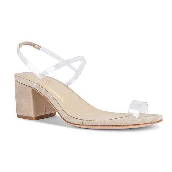 Raye Wildfire Heel in Clear straps nude sandals 6,5 - Picture 1 of 6